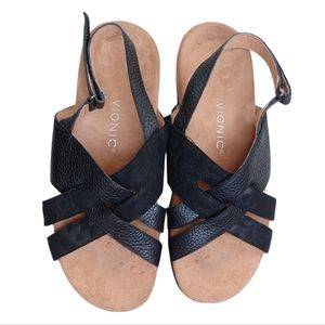 Vionic Eira Backstrap Leather Sandals